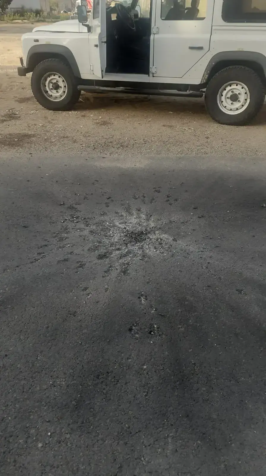 זירת נפילת הרקטה בכרם שלום זירת נפילת הרקטה בכרם שלום