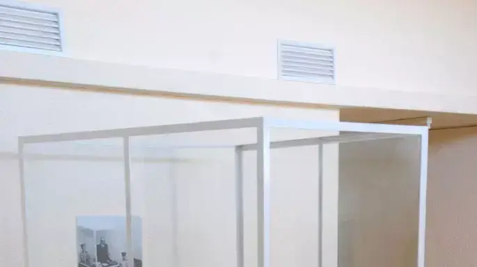 תא הזכוכית מהמשפט של אייכמן שיוצג במוזיאון בברלין