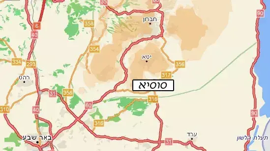מפת איזור סוסיא מפת איזור סוסיא