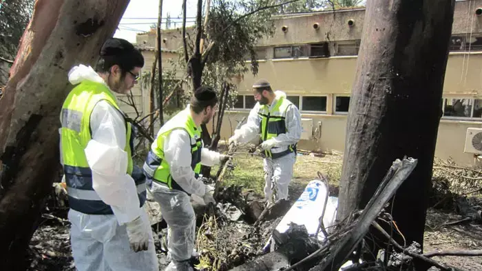 זירת התרסקות המטוס הקל בחיפה זירת התרסקות המטוס הקל בחיפה