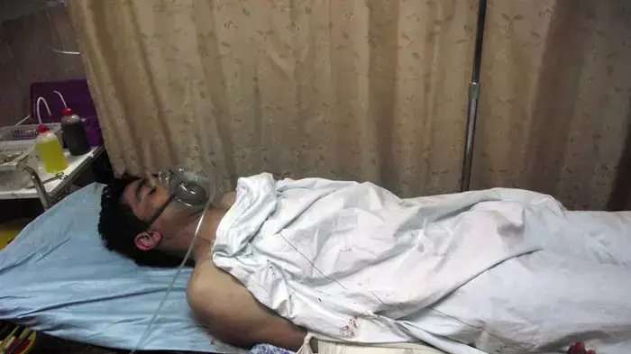 פלסטיני תושב בורין שלטענת הפלסטינים נפצע מאש מתנחלים תושבי המאחז גבעת רונן 