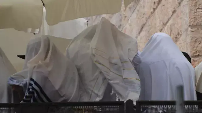 ברכת הכהנים בחול המועד פסח בכותל המערבי בירושלים, אפריל 2011