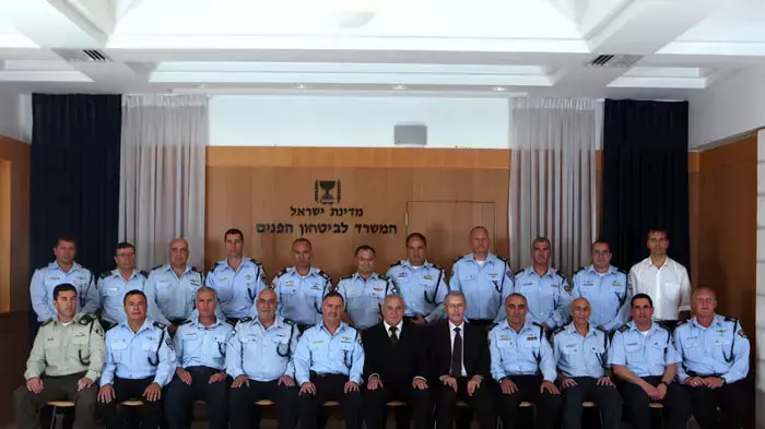 תמונה קבוצתית של סגל הפיקוד , הניצבים החדשים, במשטרת ישראל, מאי 2011