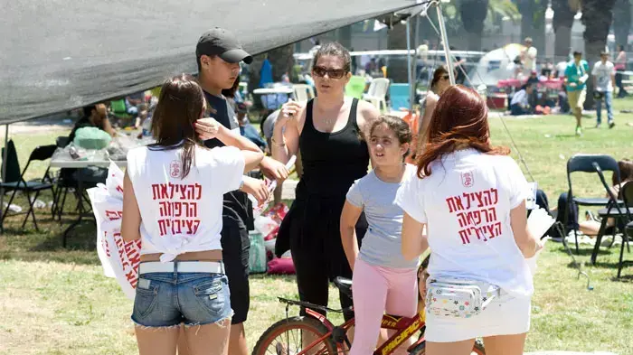 שביתת הרופאים  יום העצמאות  פארק הירקון  תל אביב