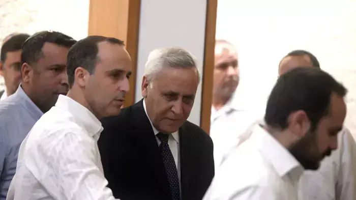 נשיא המדינה לשעבר משה קצב בבית המשפט העליון בדיון בערעור, מאי 2011