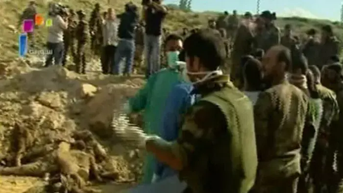 הטלוויזיה הסורית: זהו קבר האחים בג'יסר א-שורור