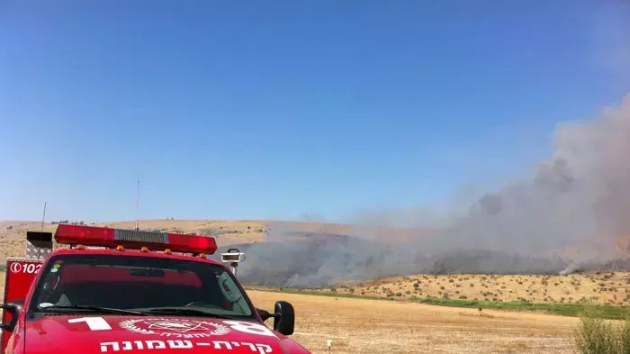 שריפה גדולה בעין תינה ברמת הגולן, יולי 2011 שריפה גדולה בעין תינה ברמת הגולן, יולי 2011