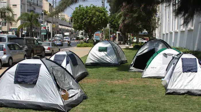 מחאת אוהלים על מצוקת מחירי הדיור בכפר סבא, יולי 2011