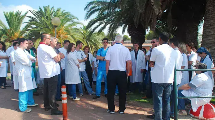 מחאת הרופאים בבית חולים ברזילי, יולי 2011