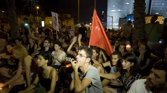 הפגנה במסגרת מחאת הדיור בתל אביב הפגנה במסגרת מחאת הדיור בתל אביב