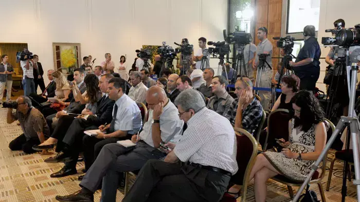 נשיא המדינה במסיבת העיתונאים שערך לרגל חודש הרמאדן נשיא המדינה במסיבת העיתונאים שערך לרגל חודש הרמאדן
