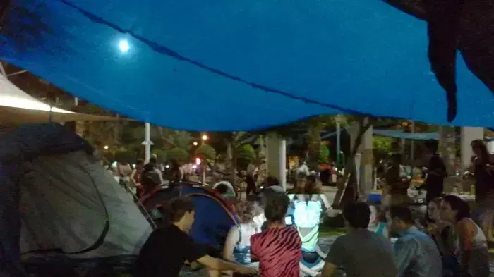 מאהל המחאה בגינת לוינסקי בתל אביב, יולי 2011