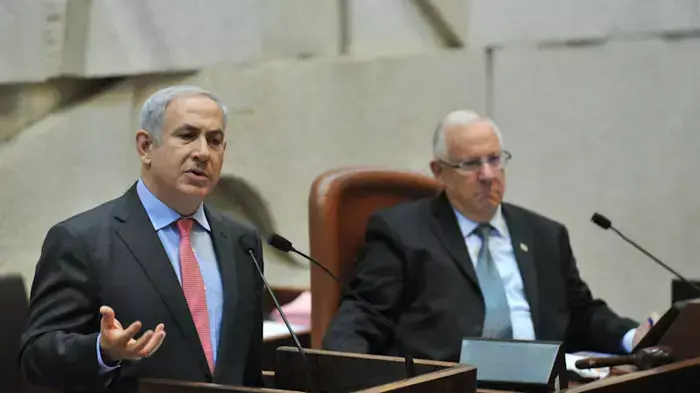 ראש הממשלה בנימין נתניהו בדיון 40 החתימות, אוגוסט 2011