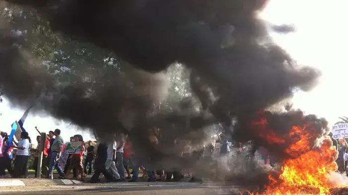 הפגנת עובדים במפעל פרי גליל, אוגוסט 2011 הפגנת עובדים במפעל פרי גליל, אוגוסט 2011