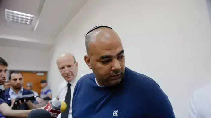 שלום דומרני בדיון בהארכת מעצרו במסגרת פרשת מרגול, אוגוסט 2011 שלום דומרני בדיון בהארכת מעצרו במסגרת פרשת מרגול, אוגוסט 2011