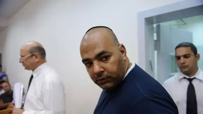 שלום דומרני בדיון בהארכת מעצרו במסגרת פרשת מרגול, אוגוסט 2011