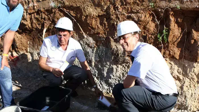 הנחת אבן פינה של בית משפט המחוזי החדש בתל אביב, אוגוסט 2011 הנחת אבן פינה של בית משפט המחוזי החדש בתל אביב, אוגוסט 2011