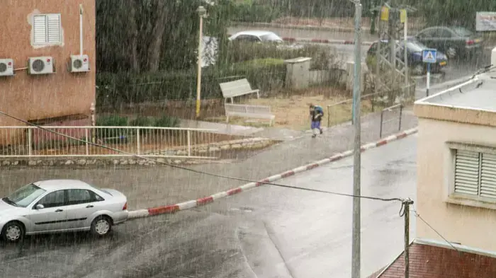 גשם בקריית שמונה גשם בקריית שמונה