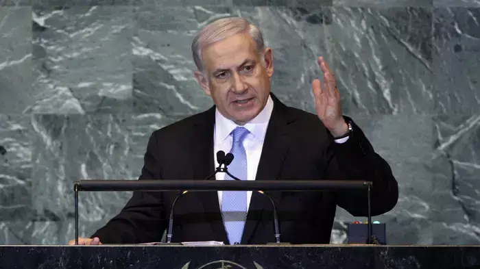בנימין נתניהו ראש ממשלת ישראל בנאומו באו"ם, ספטמבר 2011 בנימין נתניהו ראש ממשלת ישראל בנאומו באו"ם, ספטמבר 2011