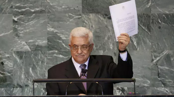אבו מאזן נואם בעצרת הכללית של האו"ם ספטמבר 2011