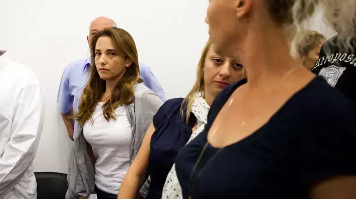 אשתו של חשין שניאור, דנית שניאור בטיעונים לעונש של טל מור, ספטמבר 2011 אשתו של חשין שניאור, דנית שניאור בטיעונים לעונש של טל מור, ספטמבר 2011