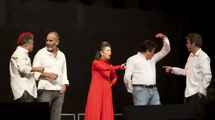החמישייה הקאמרית בעצרת המחאה בכיכר רבין, יוקר המחייה, אוקטובר 2011