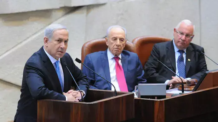 ראש הממשלה בנימין נתניהו בפתיחת מושב החורף בכנסת, אוקטובר 2011