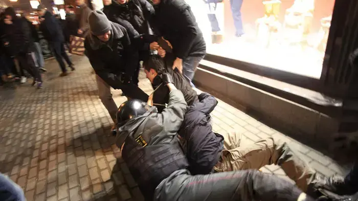 הפגנה נגד תוצאות הבחירות לפרלמנט של רוסיה בבירה מוסקבה, 7 בדצמבר 2011