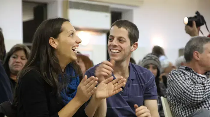 משפחתו של גלעד שליט בכנס תודה לפעילים, דצמבר 2011