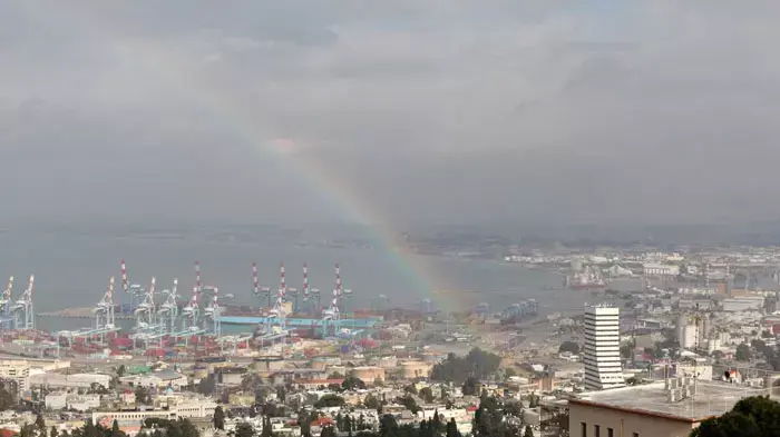 קשת בענן באזור חיפה קשת בענן באזור חיפה