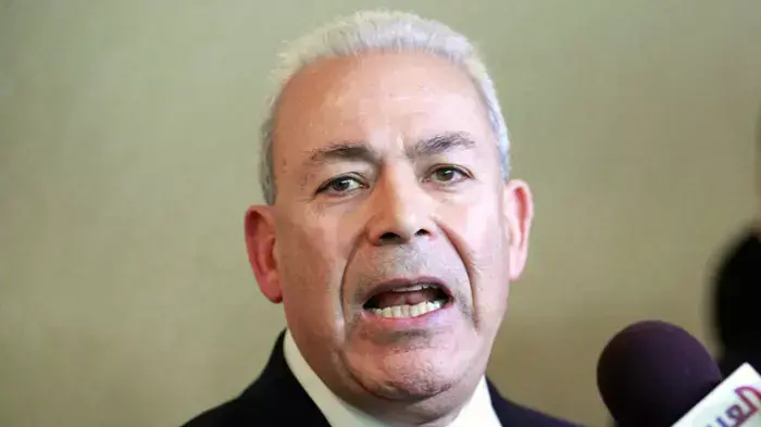 בורהאן רליון, ראש "המועצה הסורית הלאומית", ארגון גג של האופוזיציה בסוריה, במסיבת עיתונאים בניו יורק, 30 בינואר 2012 בורהאן רליון, ראש "המועצה הסורית הלאומית", ארגון גג של האופוזיציה בסוריה, במסיבת עיתונאים בניו יורק, 30 בינואר 2012