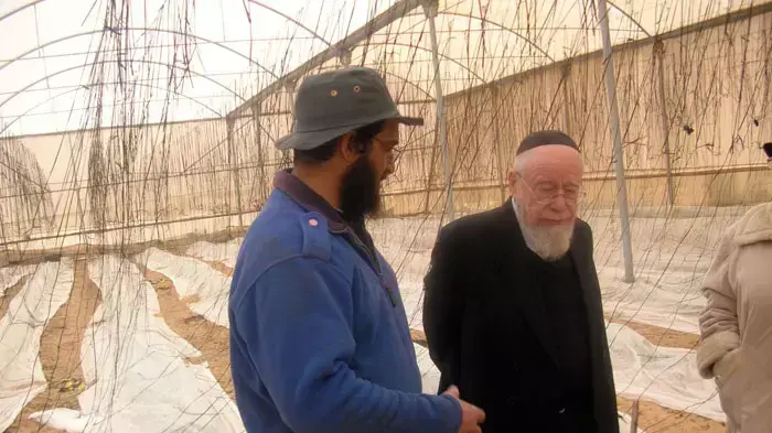 רב העיר קריית ארבע חברון הרב דב ליאור מחזק את מגורשי גוש קטיף, פברואר 2012