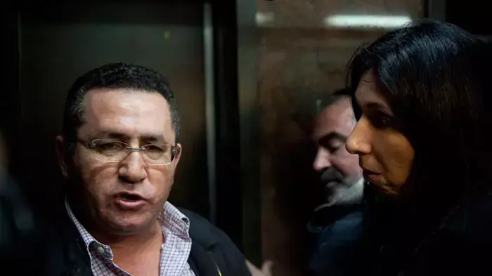 שר התחבורה, ישראל כ"ץ, בפגישה עם נציגי וועד הרכבת גילה אדרעי ועופר עיניי,פברואר 2012 שר התחבורה, ישראל כ"ץ, בפגישה עם נציגי וועד הרכבת גילה אדרעי ועופר עיניי,פברואר 2012