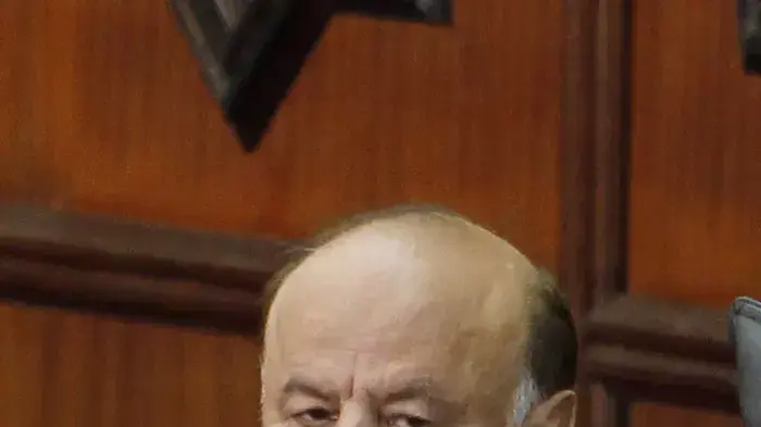 הנשיא החדש של תימן, עבד רבו מנסור האדי, בטקס כניסתו לתפקיד הפרלמנט בצנעא, 17 בפברואר 2012