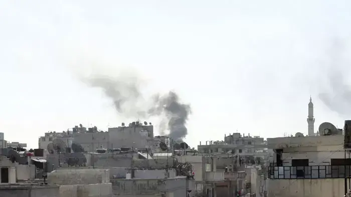 העיר חומס מופגזת על ידי צבא סוריה, 26 בפברואר 2012 העיר חומס מופגזת על ידי צבא סוריה, 26 בפברואר 2012