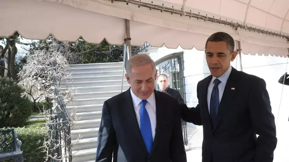 ראש הממשלה בנימין נתניהו וברק אובמה נשיא ארצות הברית בבית הלבן , פברואר 2012 ראש הממשלה בנימין נתניהו וברק אובמה נשיא ארצות הברית בבית הלבן , פברואר 2012