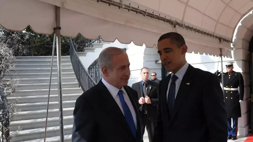 ראש הממשלה בנימין נתניהו וברק אובמה נשיא ארצות הברית בבית הלבן , פברואר 2012 ראש הממשלה בנימין נתניהו וברק אובמה נשיא ארצות הברית בבית הלבן , פברואר 2012
