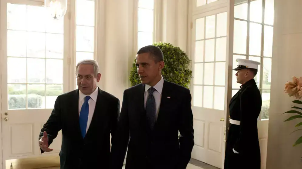 ראש הממשלה בנימין נתניהו וברק אובמה נשיא ארצות הברית בבית הלבן , פברואר 2012 ראש הממשלה בנימין נתניהו וברק אובמה נשיא ארצות הברית בבית הלבן , פברואר 2012