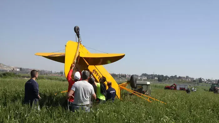 מטוס קל שהתרסק ליד אור עקיבא מטוס קל שהתרסק ליד אור עקיבא