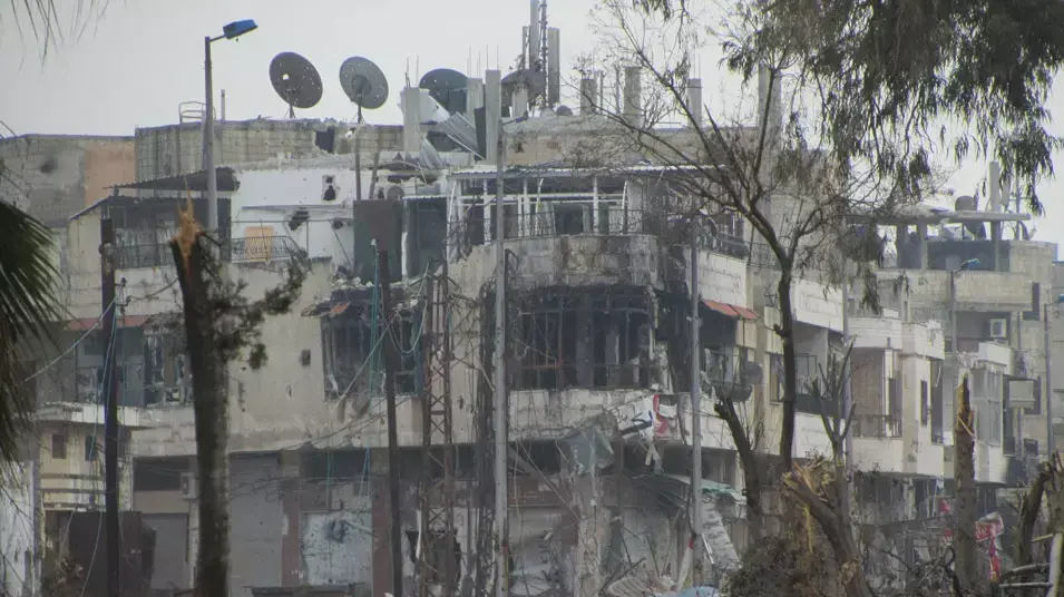 הרס מהפגזת צבא סוריה בעיר חומס, מרץ 2012 הרס מהפגזת צבא סוריה בעיר חומס, מרץ 2012