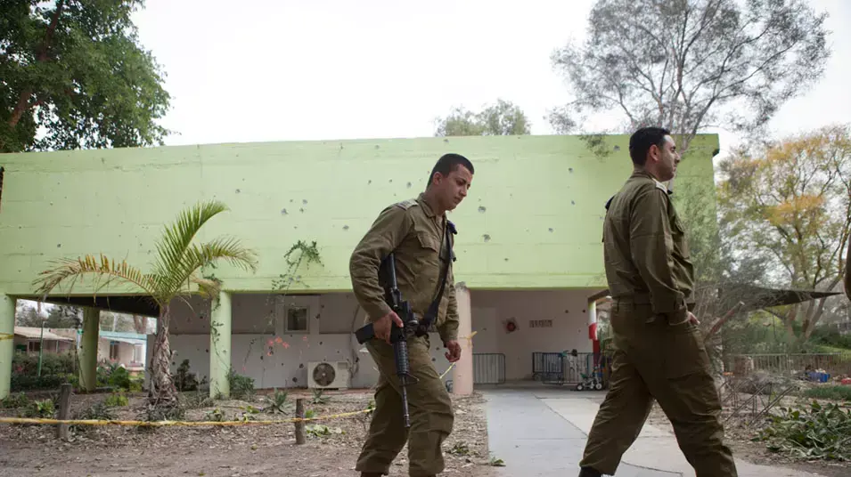 גן ילדים שנפגע מרקטות בדרום, מרץ 2012 גן ילדים שנפגע מרקטות בדרום, מרץ 2012