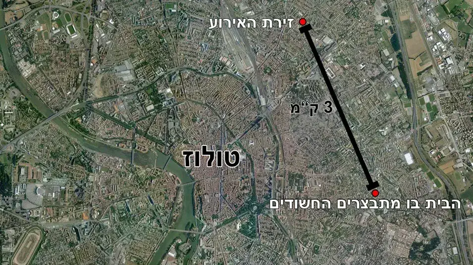 מפת אירועים בטולוז מפת אירועים בטולוז