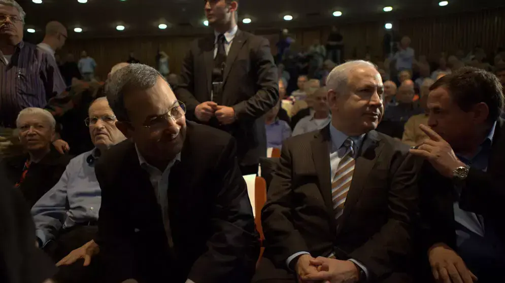 ביבי נתניהו ואהוד ברק בטקס 40 שנה למבצע סבנה ביבי נתניהו ואהוד ברק בטקס 40 שנה למבצע סבנה