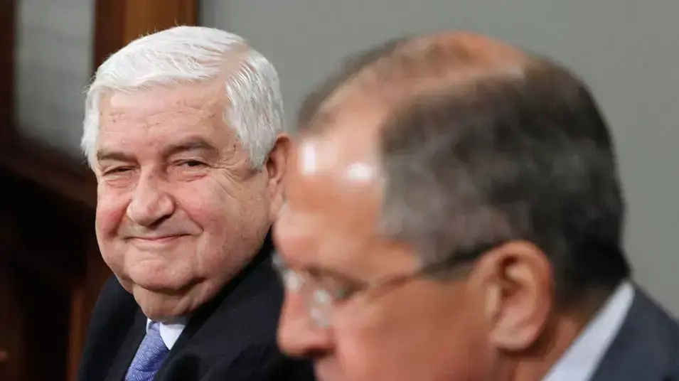 שר החוץ של רוסיה סרגיי לברוב מארח את שר החוץ של סוריה וואליד מועלם, מוסקבה, 10 באפריל 2012