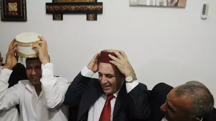שאול מופז בחגיגות מימונה באשקלון אפריל 2012 שאול מופז בחגיגות מימונה באשקלון אפריל 2012