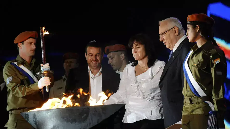 יו"ר הכנסת ראובן רובי ריבלין בטקס הדלקת המשואות בהר הרצל יו"ר הכנסת ראובן רובי ריבלין בטקס הדלקת המשואות בהר הרצל