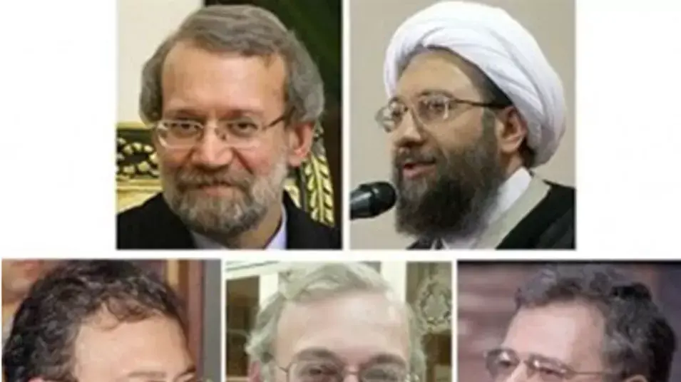 האחים לריג'אני, מימין למעלה בכיוון השעון: צאדק לריג'אני, באקר לריג'אני, מוחמד ג'וואד לריג'אני, פאזל לריג'אני, עלי לריג'אני האחים לריג'אני, מימין למעלה בכיוון השעון: צאדק לריג'אני, באקר לריג'אני, מוחמד ג'וואד לריג'אני, פאזל לריג'אני, עלי לריג'אני