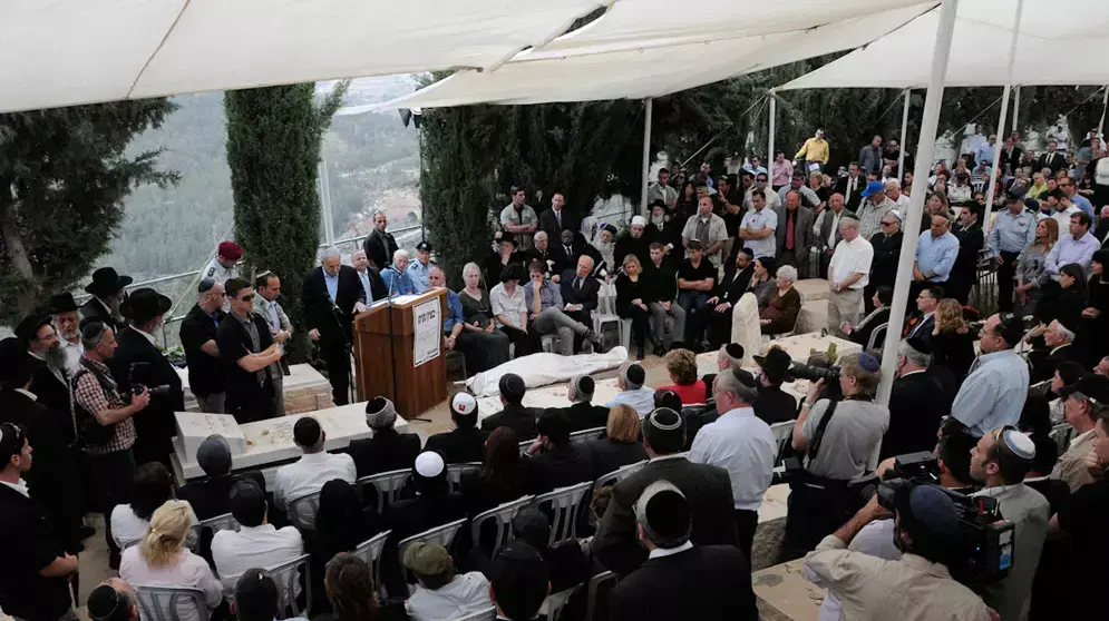 הלוויה של בן ציון נתניהו אביו של ראש הממשלה, בנימין נתניהו, אפריל 2012