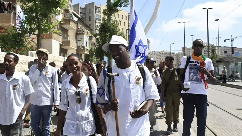 צעדת בני העדה האתיופית לקראת יום ירושלים צעדת בני העדה האתיופית לקראת יום ירושלים