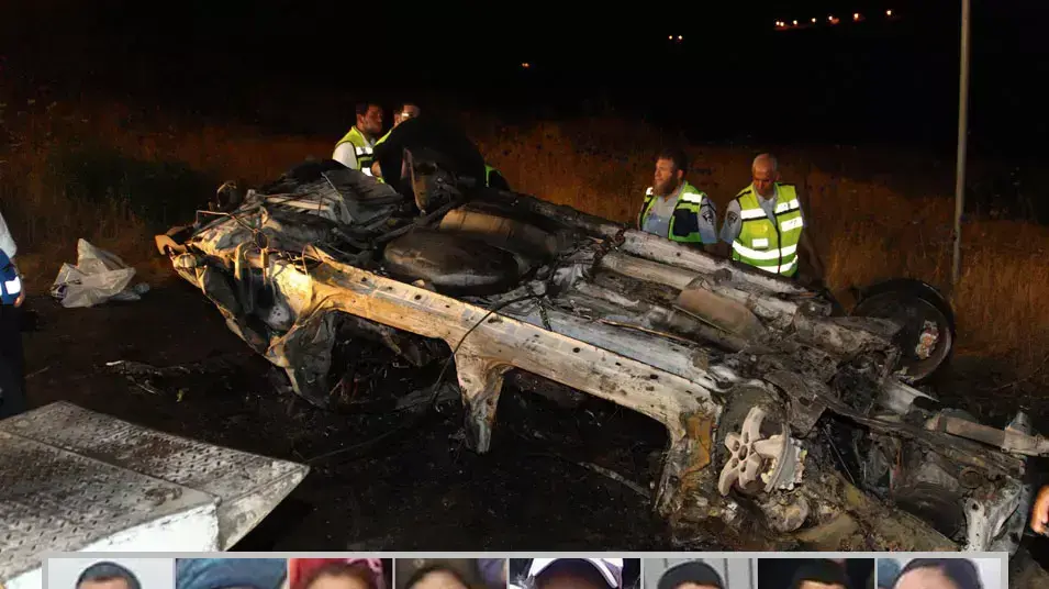 הורים ושישה מילדיהם נהרגו בהתהפכות רכבם הורים ושישה מילדיהם נהרגו בהתהפכות רכבם